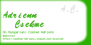 adrienn csekme business card